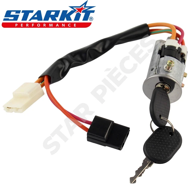Neiman - Démarreur Antivol Avec Clés Pour Peugeot 407, Citroën C2 C3 C4 C6 - Commutateur Cylindre Serrure Colonne De Direction - Réf. 4162FS
