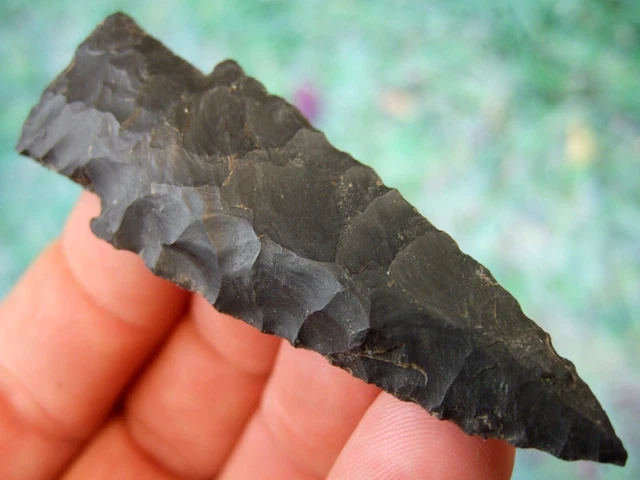 Super Fine Colorful Dark Nebraska Jasper Scottsbluff Point with COA Arrowheads