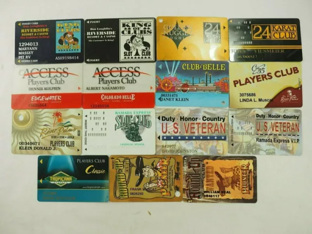 Laughlin Nevada Various Hotel Casino's Players Club Cards 15 types You Pick