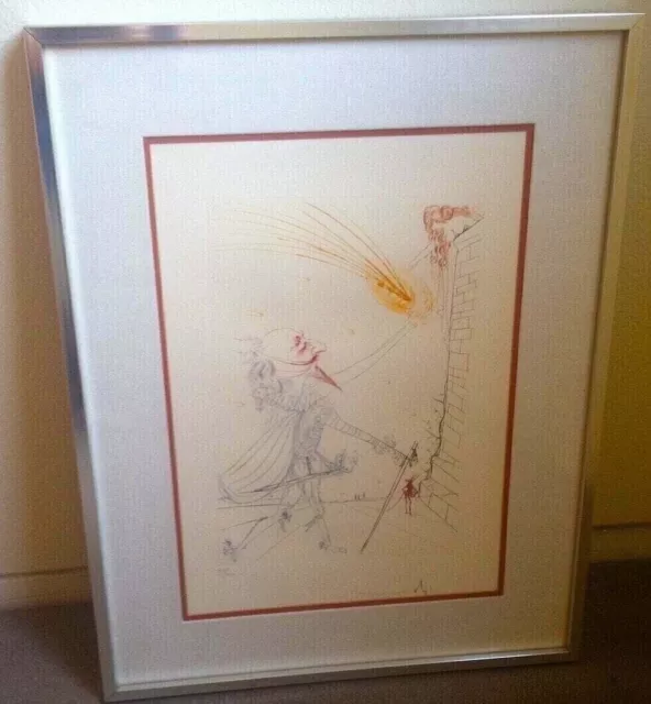 Sale Salvador Dali Signed Cyrano Roxanne Aquatint Color Etching Lithograph Print