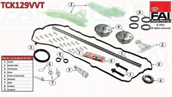 FAI AutoParts (TCK129VVT) Steuerkettensatz für CITROEN PEUGEOT MINI