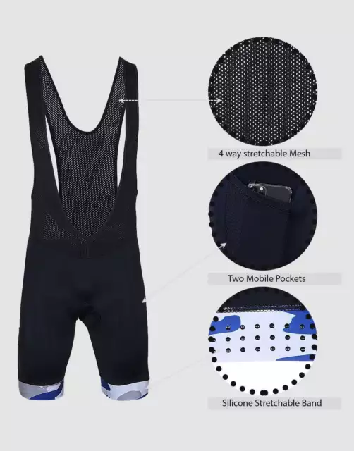 Mens Cycling Bib Short Gel Padded MTB Bike Tights Shorts Bicycle Racing Leggings