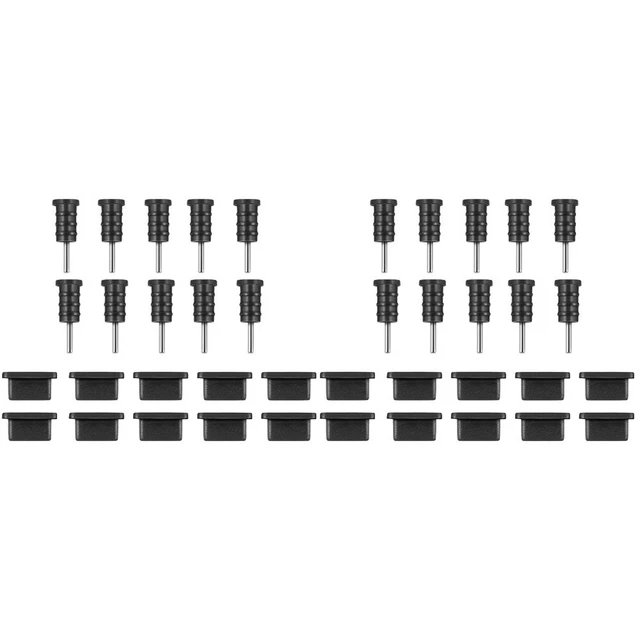 20 Pairs Earphone Jack Plug Micro Usb Plug Earphone Plug Charm