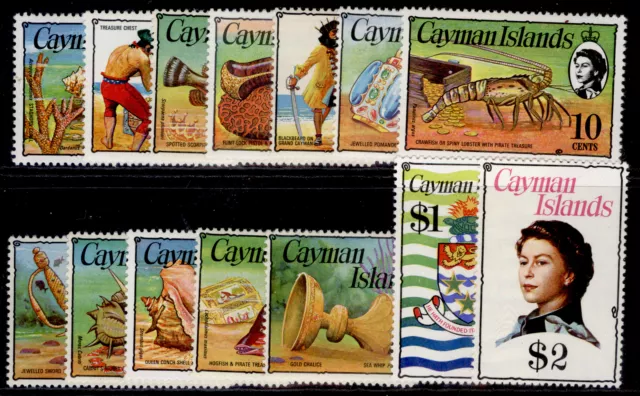 CAYMAN ISLANDS QEII SG346-359, 1974 complete set, LH MINT. Cat £38.