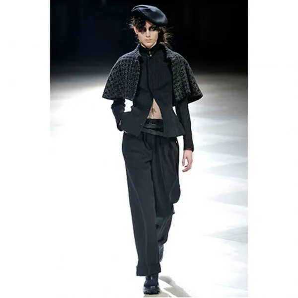 Yohji Yamamoto FEMME Detachable Tweed Shoulder Jacket Size 1(K-107786)