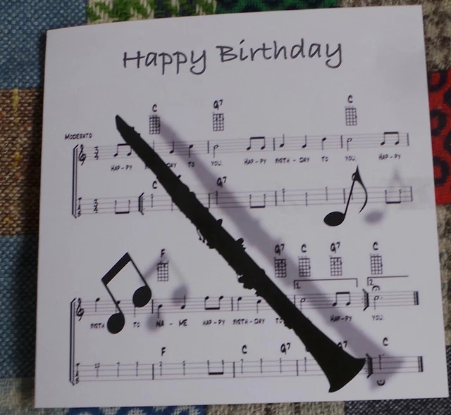 BIRTHDAY GREETING Card Appears Floating Happy Birthday Music