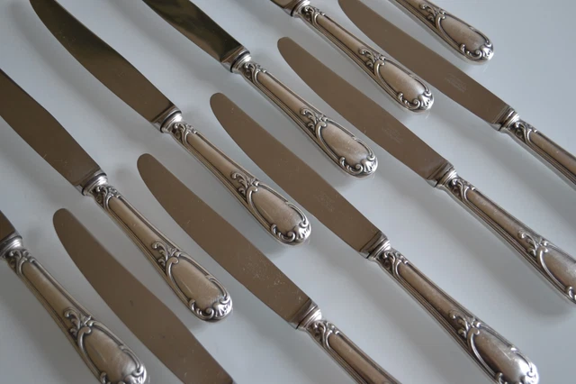 12 Cuillères En Métal Argenté François Frionnet - Modèle Louis XV 20,7 Cm - Bon État