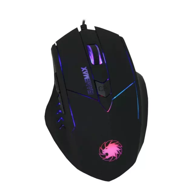 Game Max Tornado Gaming Mouse 7 Color LED Side Buttons Wired USB PC Laptop UK