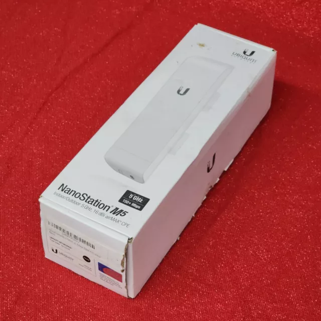UBIQUITI NANOSTATION M5 Indoor/Outdoor 5GHz 150+ Mbps 16 dBi airMAX CPE ...