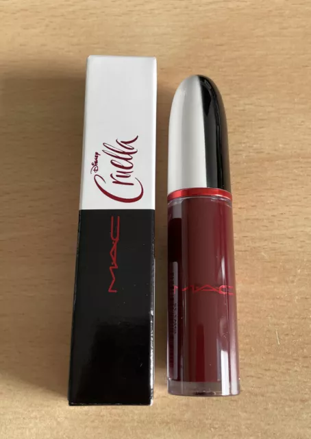 NUEVO BNIB - Lápiz labial líquido mate retro MAC Disney Cruella Glamarchy 5ml