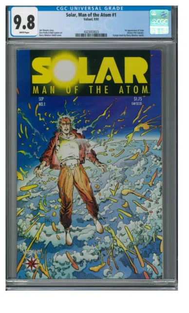 Solar, Man of the Atom #1 (1991) Valiant Key 1st Appearance CGC 9.8 KG010