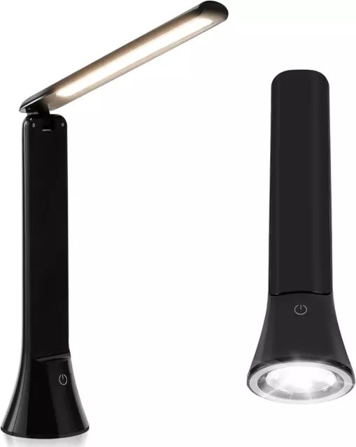 LED Tisch-Leuchte Schreibtisch-Lampe Büro dimmbar Touch Leselampe Nachttisch USB 2