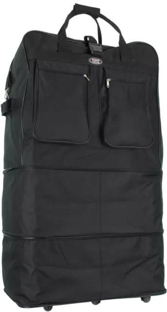 40" XXL Jumbo Expandable Rolling Duffel Bag Wheeled Spinner Suitcase Luggage
