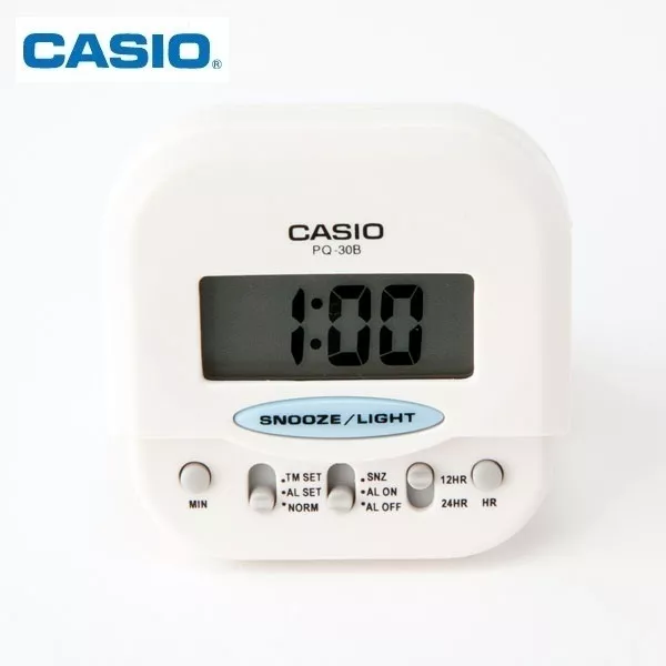 Casio New PQ-10D-7R Small White LED Digital Travel LCD Display