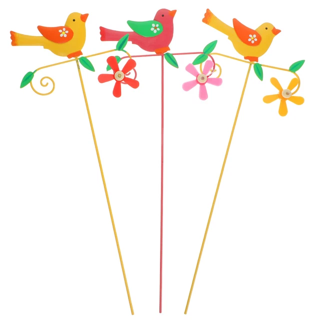 3 pezzi adorabile decorazione di palo floreale decorazione del ferro