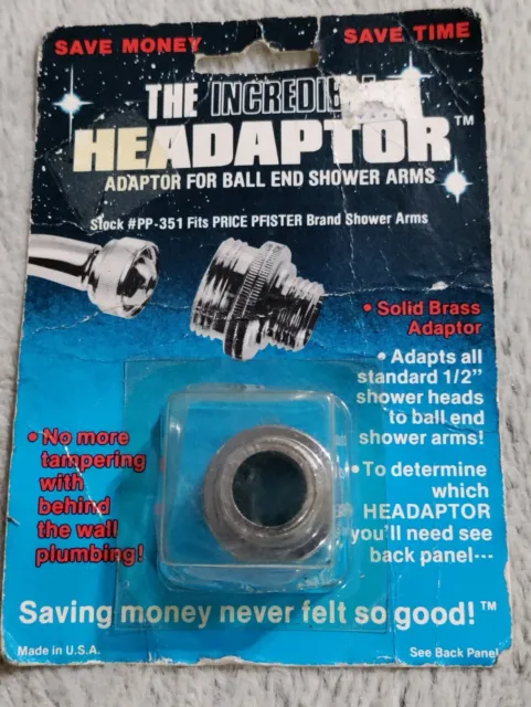 The Incredible Headaptor By Price Pfister Ball End Shower Arm Adapter #PP-351