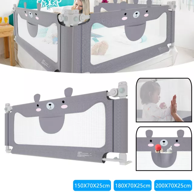 Rejilla de cama rejilla de cuna ajustable rejilla de cuna protección contra caídas bebé ^7