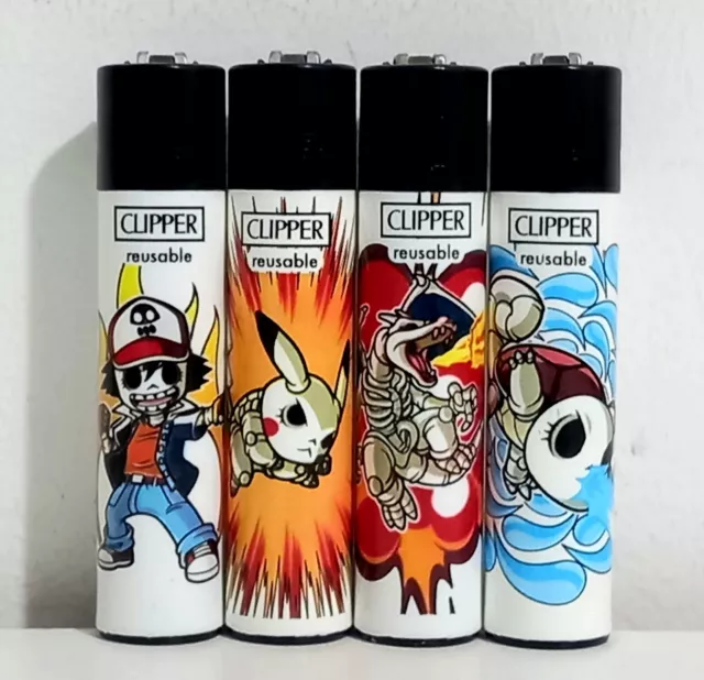 Accendini Clipper, Lighters, Mecheros, Feuerzeuge, Pokemon.