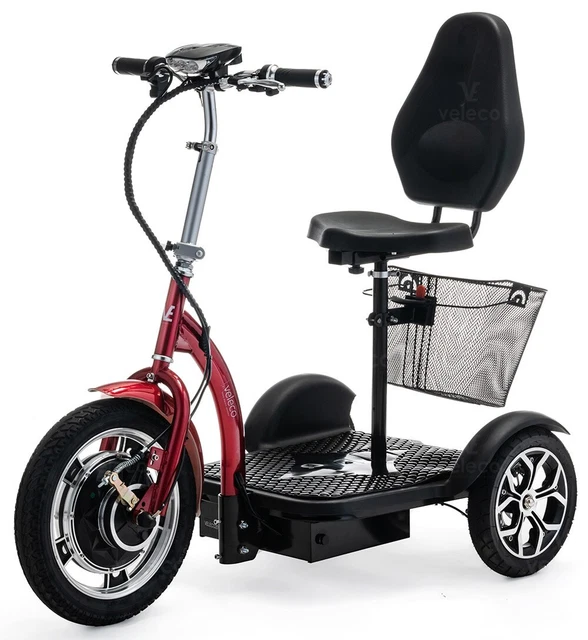 Scooter Électrique 4 Roues VELECO FASTER 1000W Avec Auvent - Autonomie 60km