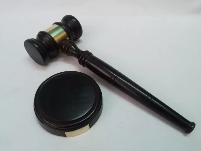 Wooden Gavel Judge Auctioneer Lawyer Mallet Hammer Vintage Collectible Decor