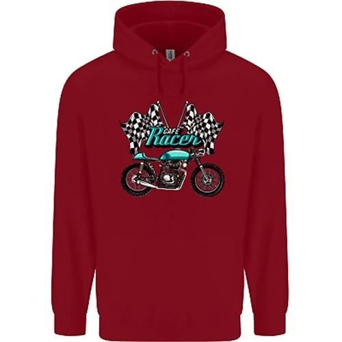 Felpa con cappuccio Cafe Racer Biker Moto Moto Bambini Bambini 3