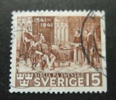 Sweden-1941-Comm the Bible-15 Ore stamp-Used