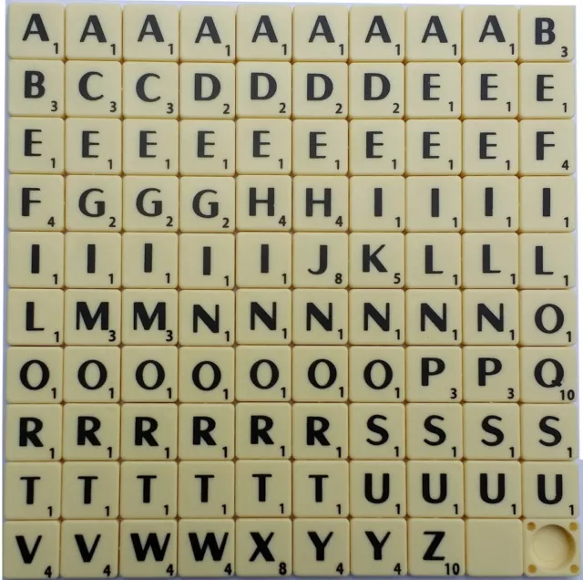 New Scrabble Tiles Letters Ivory/Wood - Pick and Mix Letter Pack Art Game Pieces