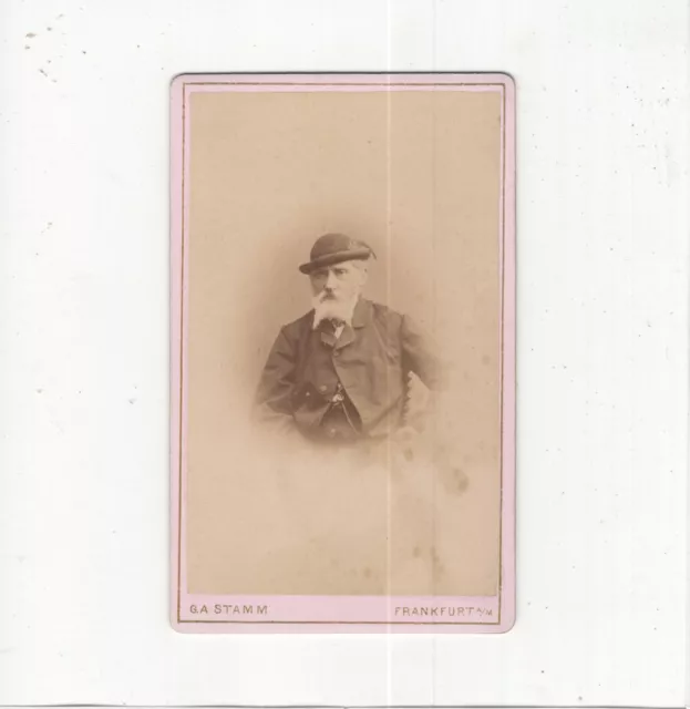 G.A. Stamm CDV Foto Herrenportrait - Frankfurt Main 1870er