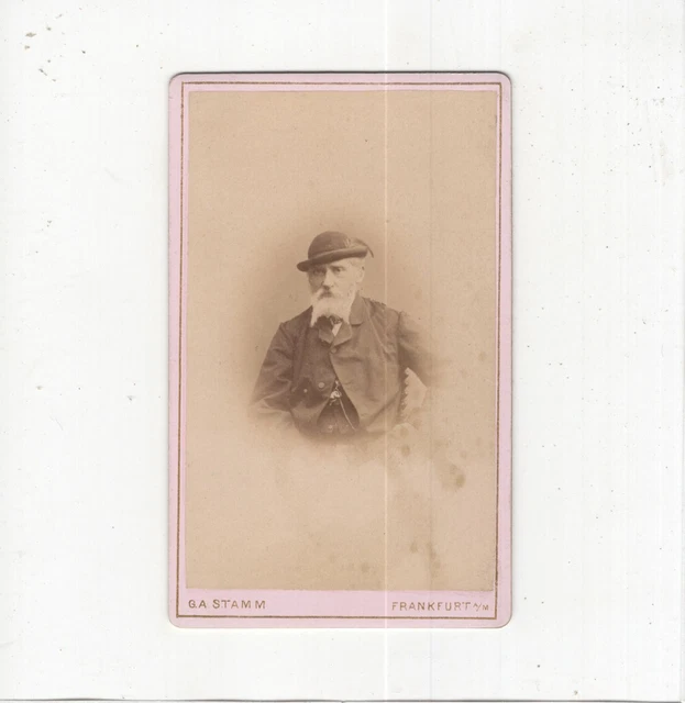 G.A. Stamm CDV Foto Herrenportrait - Frankfurt Main 1870er