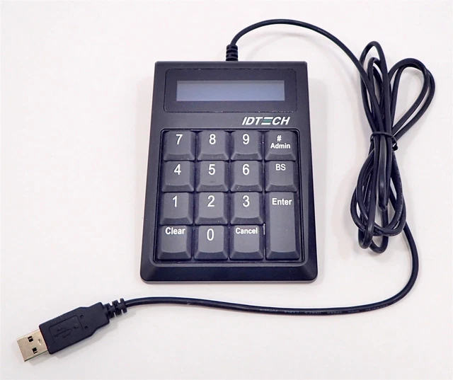 IDTECH SecureKey M Series IDKE-504800BM USB Numeric Keypad For Laptop Desktops