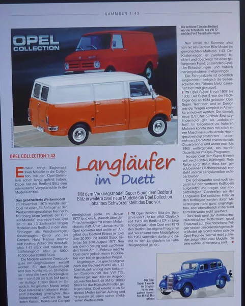 OPEL BEDFORD BLITZ und Opel Super 6 in 1-43...ein Modellbericht #1404m