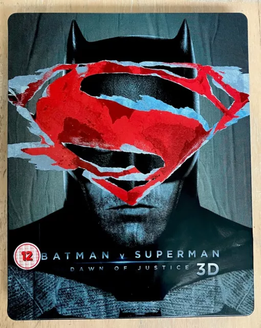 Batman Vs Superman Dawn Of Justice 3D Blu Ray Steelbook 3 Disc Set Ultimate Ed