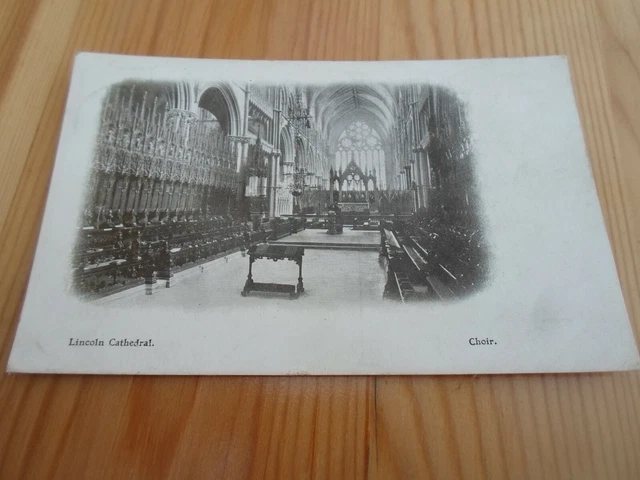 Lincoln Kathedrale, Chor - alte Postkarte frankiert + gestempelt 1904 §F568