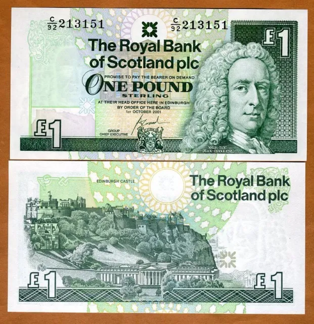 Scotland Royal Bank, 1 pound, 2001, P-351 (351e), UNC