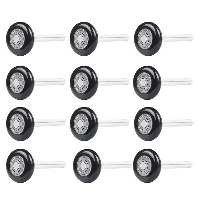 4X(12 PièCes 2 Pouces Porte de Garage Rolle Roues de Porte de Garage en Nylon 5)
