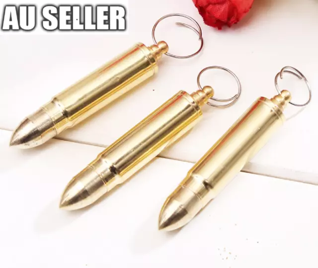 2 X Gold Keychain Keyring Hidden Compartment Spoon Scoop Secret Storage