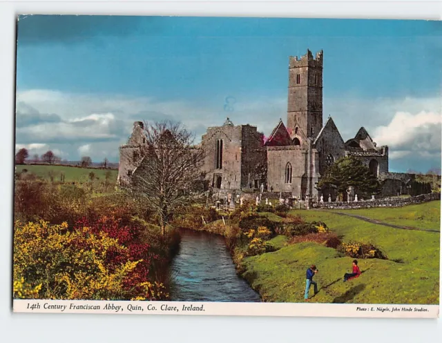 Postcard 14th Century Franciscan Abbey Quin Ireland