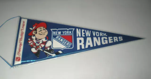 Vintage Pennant * New York Rangers * Rare !!! Hockey - NHL * Size 41cm x 19cm