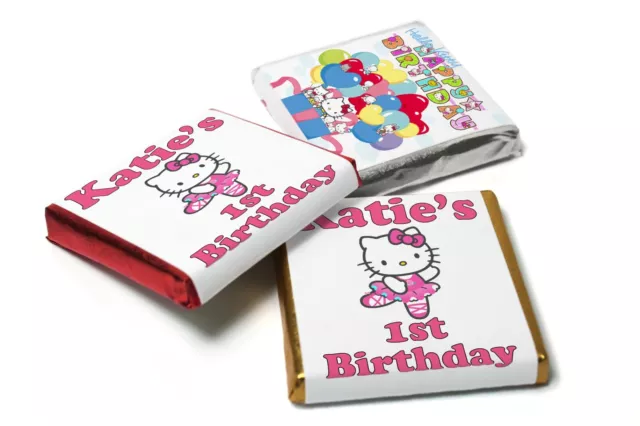 Birthday Chocolates Personalised Favours Neapolitan Chocolates Hello Kitty