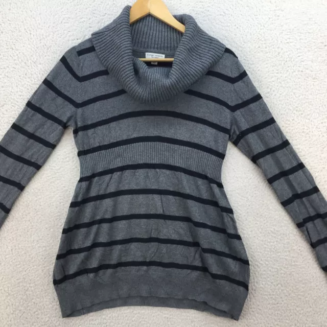 Maglione pull over Liz Lange grigio maternità di lusso misto cotone donna taglia UK M 2