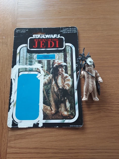 Star Wars Logray Medicine Man Complete With  Card 1980'S Vintage Original Figure