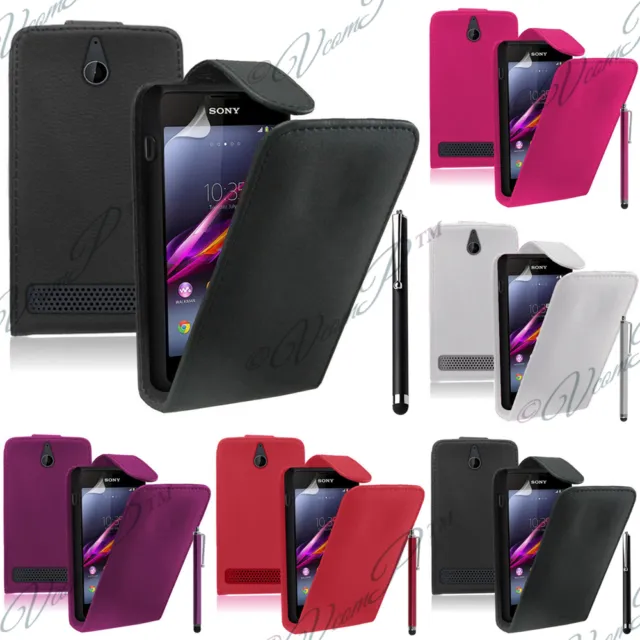 Accesorios Funda Carcasa Fundas Solapa Cuero Cartera Multi para Xperia E