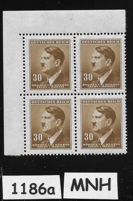 MNH Block Sc #63 Hitler 1942  Bohemia & Moravia  German occupation WWII   #1186a