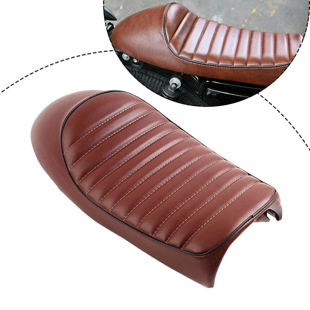 Sella Motocicletta Vintage Stampa Leopardo - Pelle Sintetica, Per Harley, Honda, Yamaha