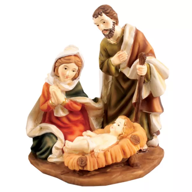 Christmas Nativity Holy Family Resin Ornament Mary Joseph and Baby Jesus 89580