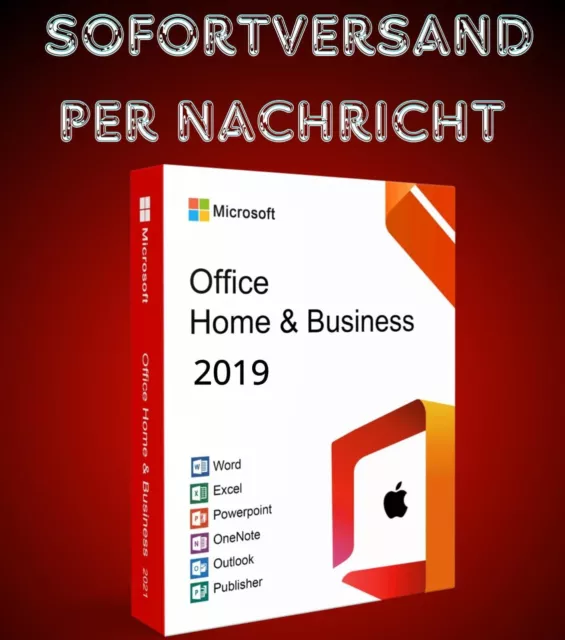 Microsoft Office 2019 Home & Business key für Mac Deutsche LEBENSLANGE VERWENDEN