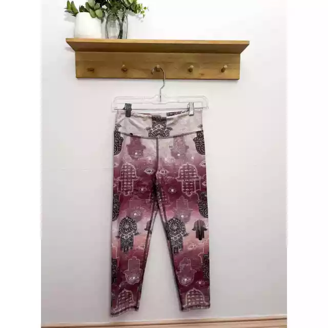 EVCR Evolution and Creation Women Size S Leggings Cropped Paisley Mid Rise