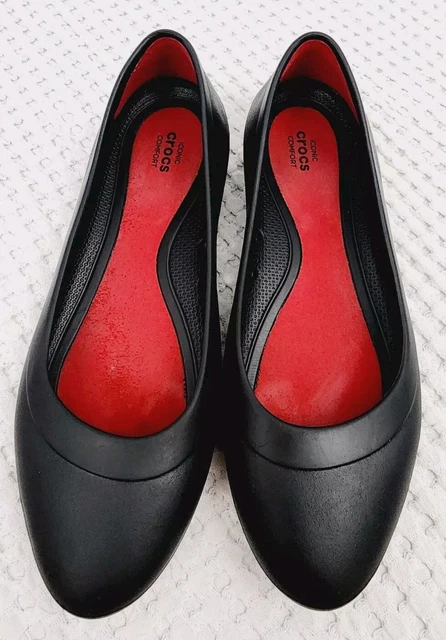 CROCS WOMEN S Lina Shiny Graphic Flat NavyShoes Size 8 28.00 PicClick