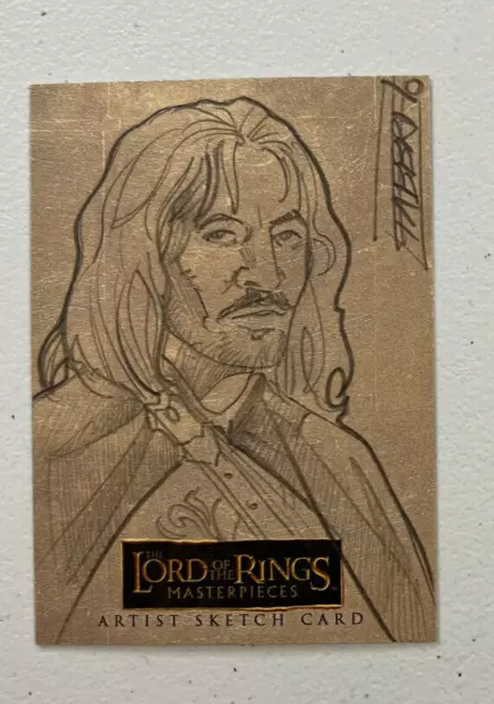 Topps Lord of the Rings Sketch Card Masterpieces Artist by Davide Fabbri Faramir