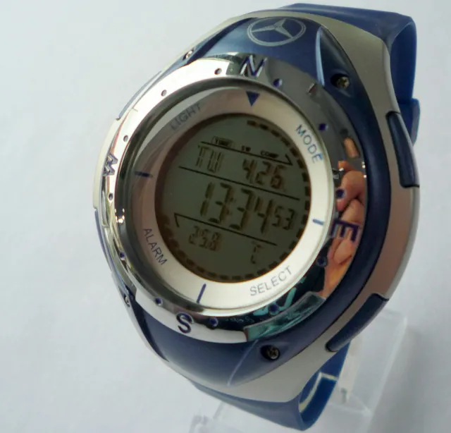 Mercedes Benz Electronic Digital Compass Stopwatch LCD Sport Chronograph Watch 2